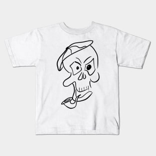 Skull with pipe Kids T-Shirt